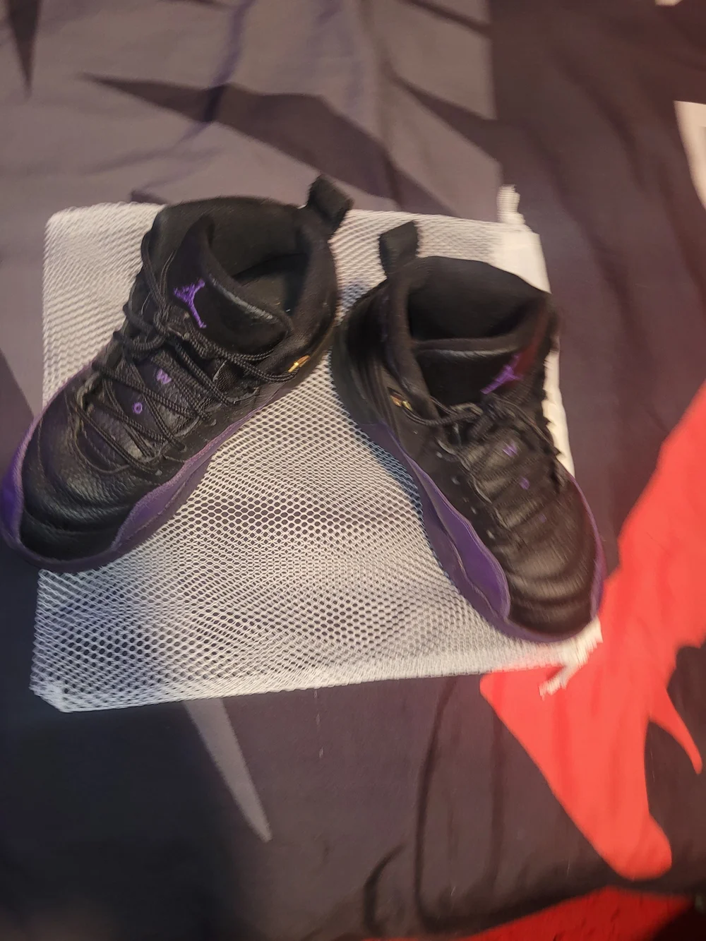 Air Jordan Kids' Black & Purple Basketball Shoes